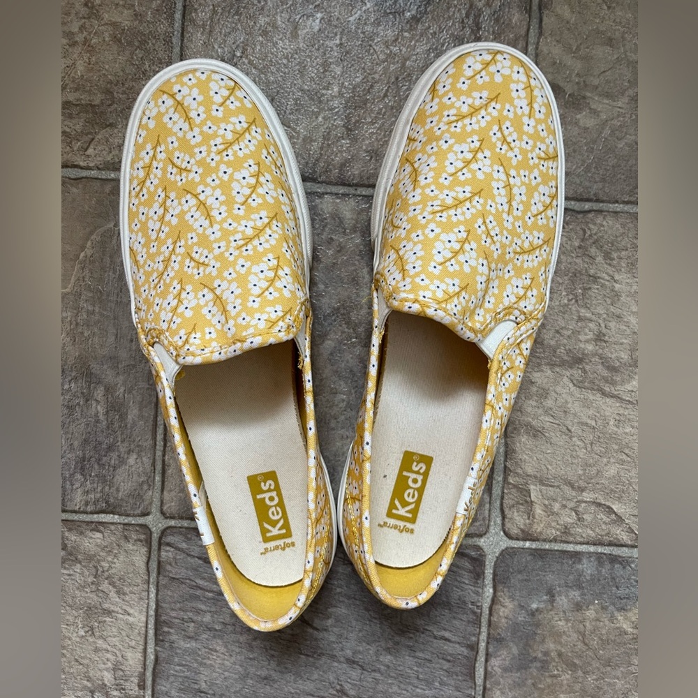 Keds Yellow Floral Slip-On Shoes